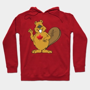 Canadian Beaver and Maple Leaf Hoodie